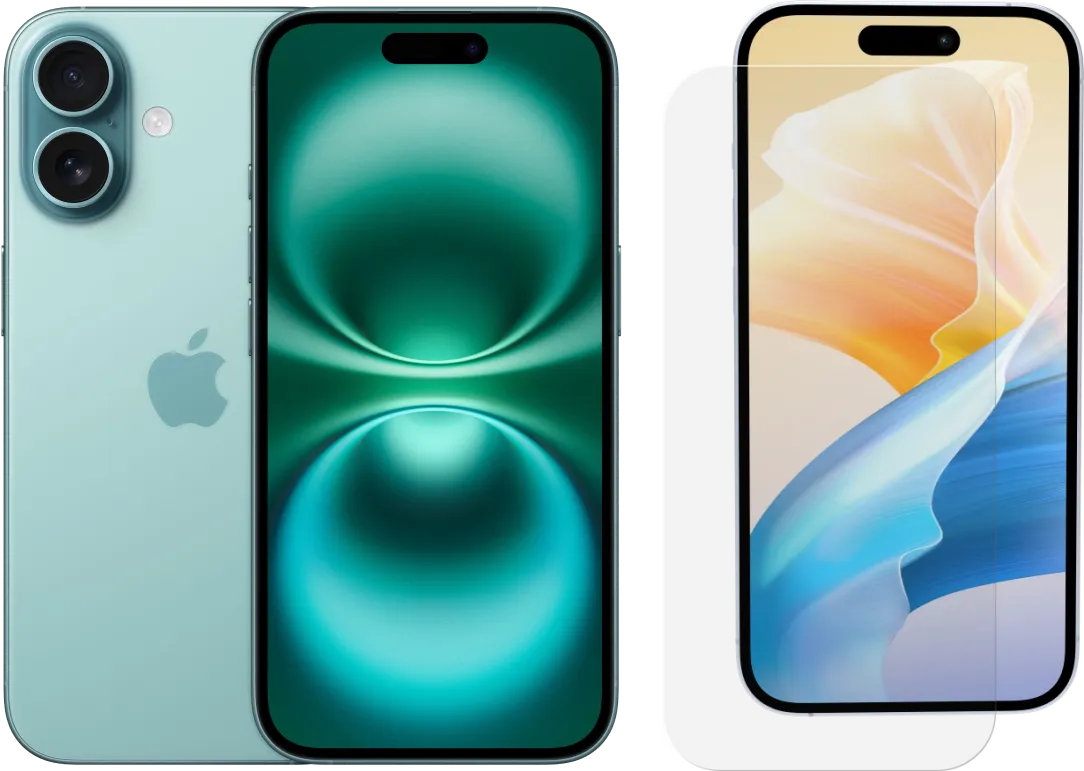 Apple iPhone 16 128GB Groen + BlueBuilt Screenprotector Glas