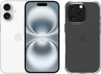 Apple iPhone 16 128GB Wit + BlueBuilt Protective Back Cover Transparant