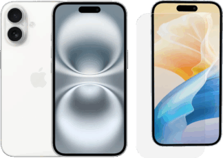 Apple iPhone 16 128GB Wit + BlueBuilt Screenprotector Glas