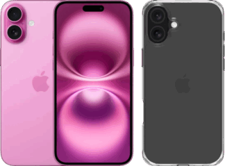 Apple iPhone 16 Plus 128GB Roze + BlueBuilt Protective Back Cover Transparant