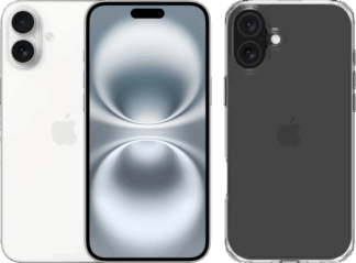 Apple iPhone 16 Plus 128GB Wit + BlueBuilt Protective Back Cover Transparant