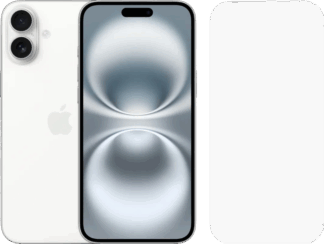 Apple iPhone 16 Plus 128GB Wit + BlueBuilt Screenprotector Glas