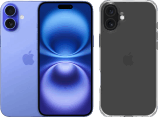 Apple iPhone 16 Plus 256GB Blauw + BlueBuilt Protective Back Cover Transparant