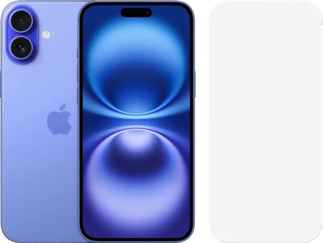 Apple iPhone 16 Plus 256GB Blauw + BlueBuilt Screenprotector Glas