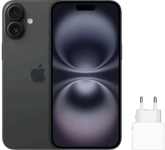 Apple iPhone 16 Plus 256GB Zwart + Apple Snellader