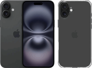 Apple iPhone 16 Plus 256GB Zwart + BlueBuilt Protective Back Cover Transparant