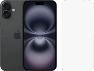 Apple iPhone 16 Plus 256GB Zwart + BlueBuilt Screenprotector Glas