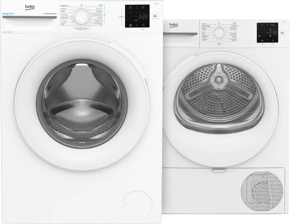 Beko BM3WFU38412CW EnergySpin + Beko BM3T38232CW