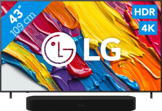 LG 43" QNED82 4K (2025) + Sonos Beam Gen2 Zwart