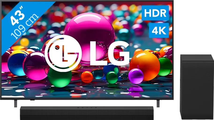 LG 43" Smart UA75 4K (2025) + LG DS40T
