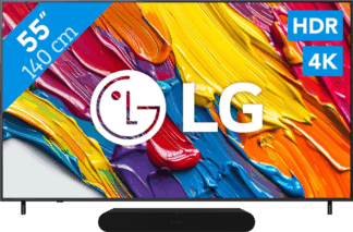 LG 55" QNED82 4K (2025) + Sonos Ray Zwart
