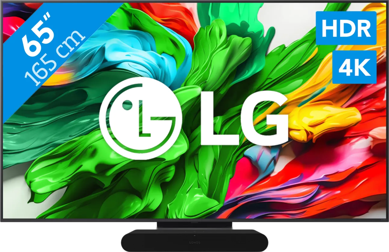 LG 65" QNED86 EVO 4K (2025) + Sonos Ray Zwart