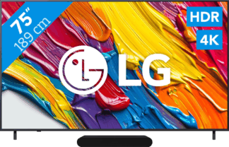 LG 75" QNED82 4K (2025) + Sonos Ray Zwart