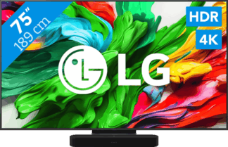 LG 75" QNED86 EVO 4K (2025) + Sonos Beam Gen2 Zwart