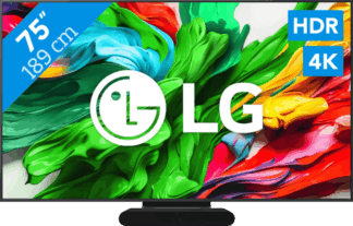 LG 75" QNED86 EVO 4K (2025) + Sonos Ray Zwart
