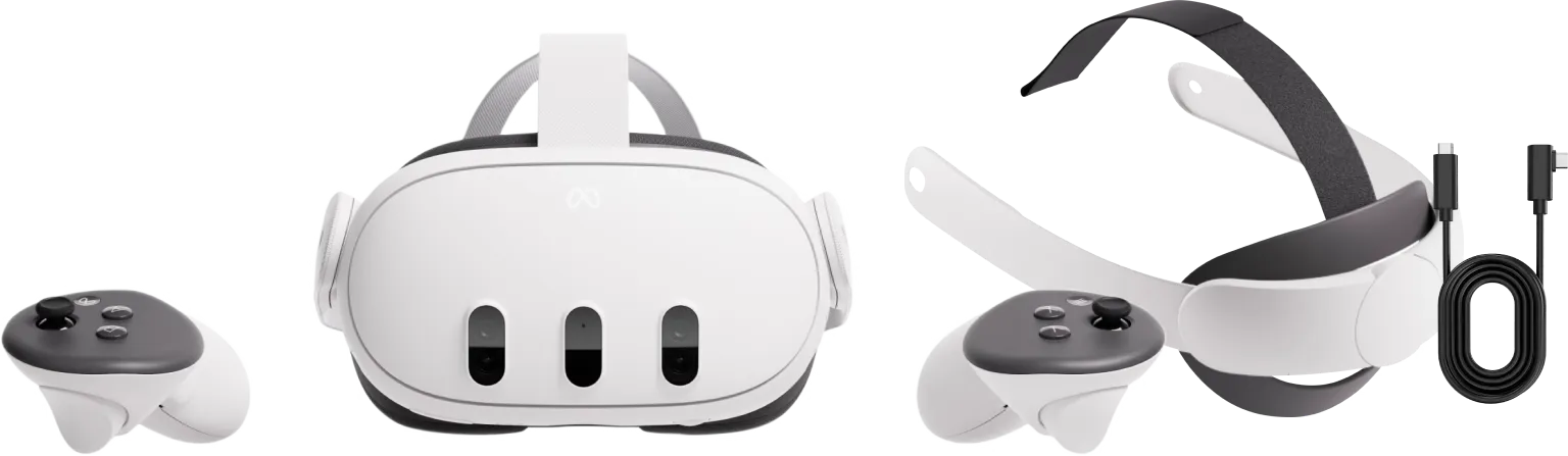 Meta Quest 3 512GB + Elite Strap + BlueBuilt Link Cable