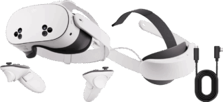 Meta Quest 3S 128GB + Link Cable + Elite Strap met batterij