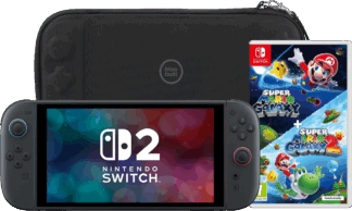 Nintendo Switch 2 + Super Mario Galaxy 1+2 + BlueBuilt Beschermhoes