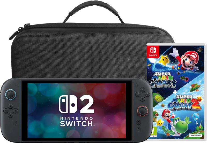 Nintendo Switch 2 + Super Mario Galaxy 1+2 + BlueBuilt Travelcase