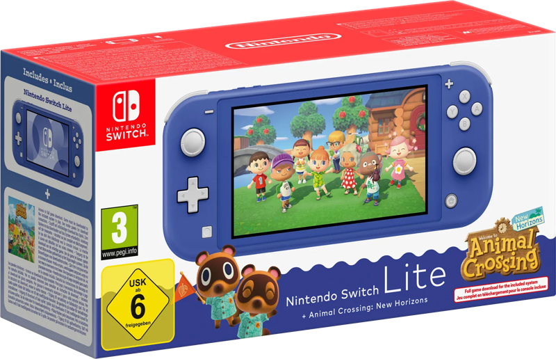 Nintendo Switch Lite Animal Crossing New Horizons Editie Blauw