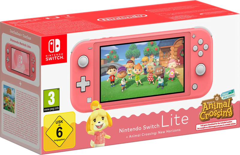 Nintendo Switch Lite Animal Crossing New Horizons Editie Roze
