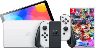 Nintendo Switch OLED Wit + Mario Kart 8 Deluxe