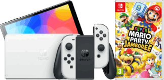 Nintendo Switch OLED Wit + Mario Party Jamboree