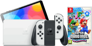 Nintendo Switch OLED Wit + Super Mario Bros. Wonder