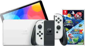 Nintendo Switch OLED Wit + Super Mario Galaxy 1+2