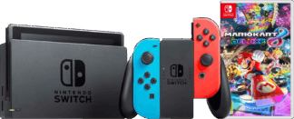Nintendo Switch Rood/Blauw + Mario Kart 8 Deluxe
