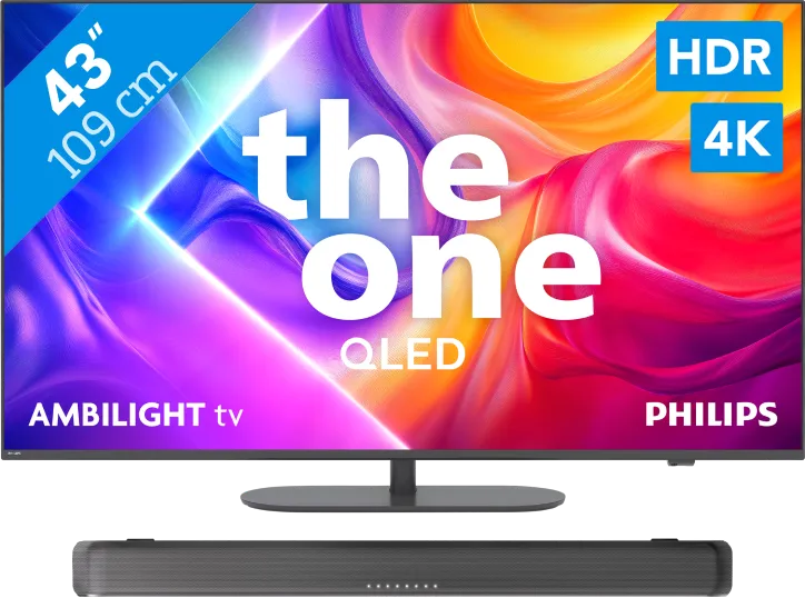 Philips Ambilight 43'' PUS9000 QLED 4K (2025) + Philips TAB5109