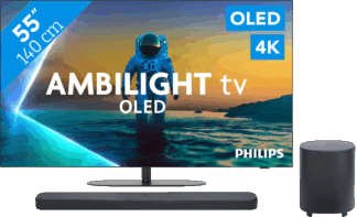 Philips Ambilight 55'' OLED810 4K (2025) + JBL Bar 500 M2 Zwart