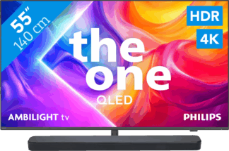 Philips Ambilight 55" PUS9000 QLED 4K (2025) + JBL Bar 300 M2 Zwart