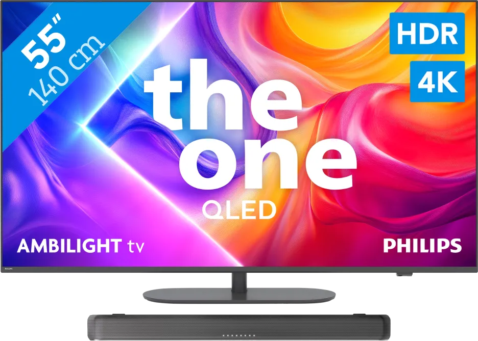 Philips Ambilight 55'' PUS9000 QLED 4K (2025) + Philips TAB5109