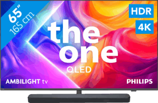 Philips Ambilight 65" PUS9000 QLED 4K (2025) + JBL Bar 300 M2 Zwart
