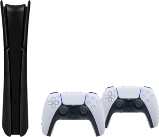 PlayStation 5 Slim Digital Edition + Covers Zwart + Extra Controller Wit