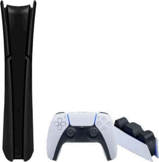 PlayStation 5 Slim Digital Edition + Covers Zwart + Oplaadstation