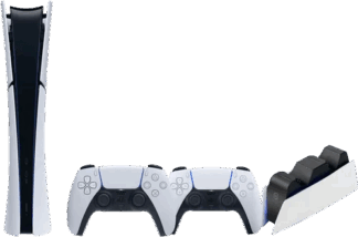 PlayStation 5 Slim Digital Edition + Extra Controller Wit + BlueBuilt oplaadstation