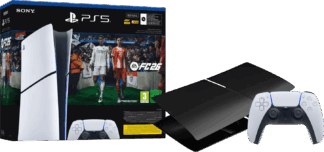 PlayStation 5 Slim Digital Edition + FC 26 + Covers Zwart + Extra Controller Wit