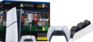 PlayStation 5 Slim Digital Edition + FC 26 + Extra Controller Wit + Oplaadstation