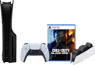 PlayStation 5 Slim Disc Edition + Call of Duty: Black Ops 7 + Covers Zwart + Oplaadstation