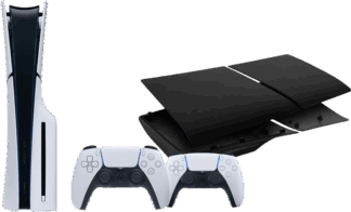 PlayStation 5 Slim Disc Edition + Covers Zwart + Extra Controller Wit