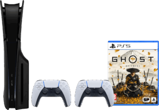 PlayStation 5 Slim Disc Edition + Ghost of Yotei + Covers Zwart + Extra Controller Wit