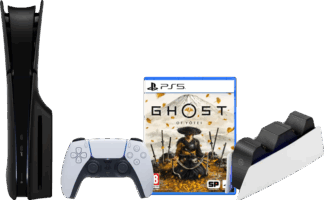 PlayStation 5 Slim Disc Edition + Ghost of Yotei + Covers Zwart + Oplaadstation