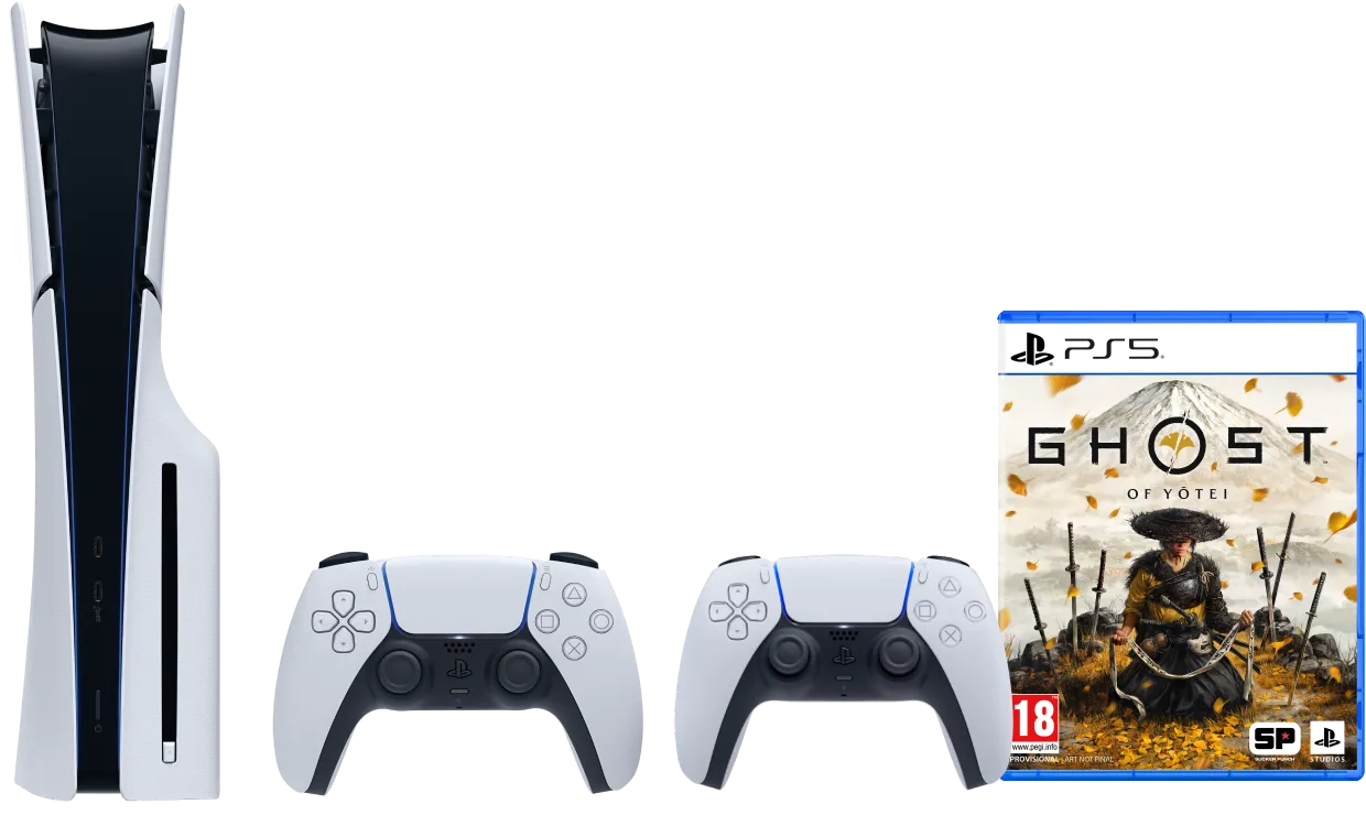 PlayStation 5 Slim Disc Edition + Ghost of Yotei + Extra Controller Wit