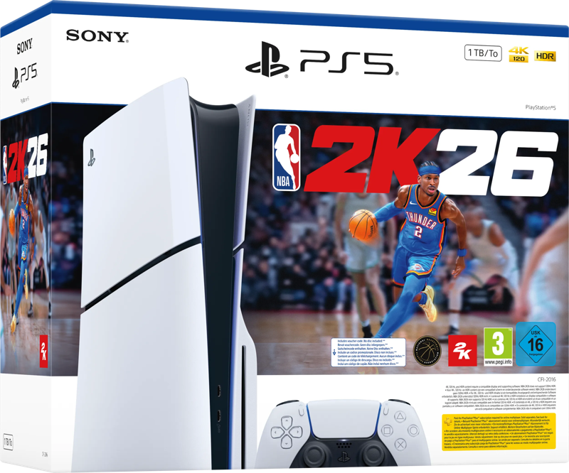 PlayStation 5 Slim Disc Edition + NBA 2K26