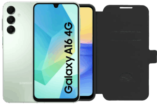 Samsung Galaxy A16 128GB Groen 4G + BlueBuilt Book Case Zwart