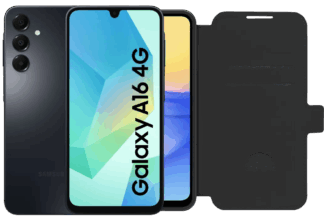 Samsung Galaxy A16 128GB Zwart 4G + BlueBuilt Book Case Zwart