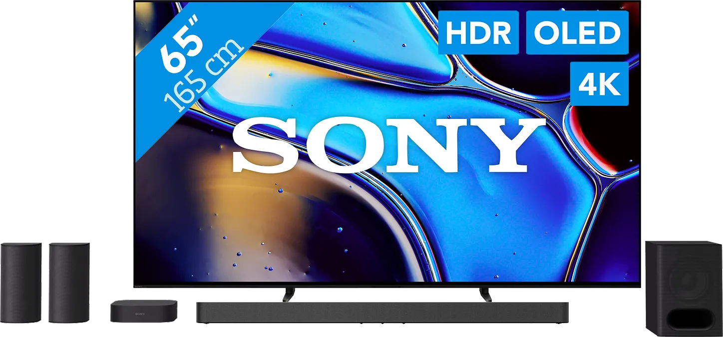 Sony 65'' Bravia 8 OLED 4K (2024) + Sony Bravia Theatre System 6 Zwart