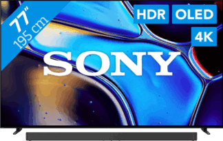 Sony 77'' Bravia 8 OLED 4K (2024) + Sony Bravia Theatre Bar 9 Zwart